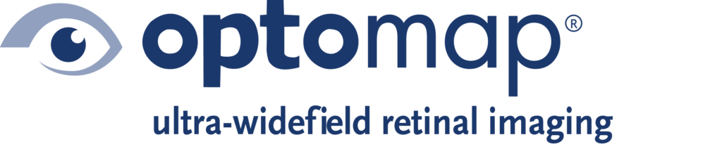 optomap logo with tagline: ultra-widefield retinal imaging